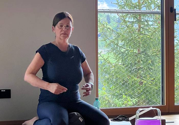Yoga Raum während der Einheit