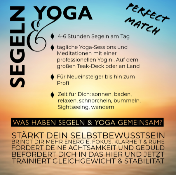 Yoga Retreat auf hoher See ⛵🌞🧘: Segeltörn mit Corinna – Vom 08.06. bis 15.06.