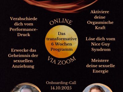ERWACHTE MÄNNLICHE SEXUALITÄT - 6 Wochen Online Reise