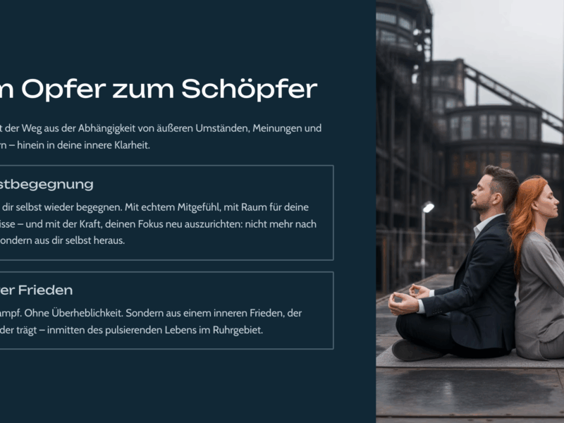 Ruhrpott-Retreat - balanciere dein Leben während du lebst