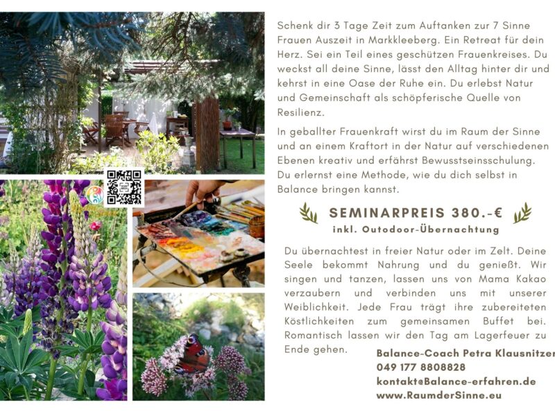 "Zurück zu deinen Wurzeln" Die 7-Sinne-Auszeit für Frauen